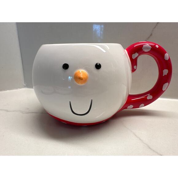NIB Department 56 2 piece Set Snowman Snack Set Plate and Mug Red Scarf - Picture 3 of 7
